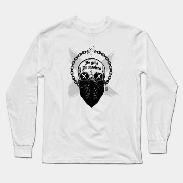 No Gods No Masters Long Sleeve T-Shirt by SJ-Graphics